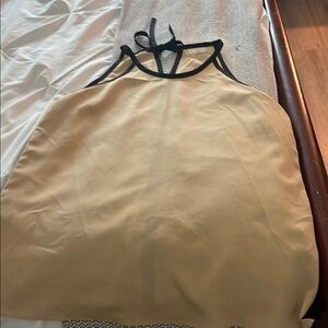 Charming Charlie Black and Tan Tank Top